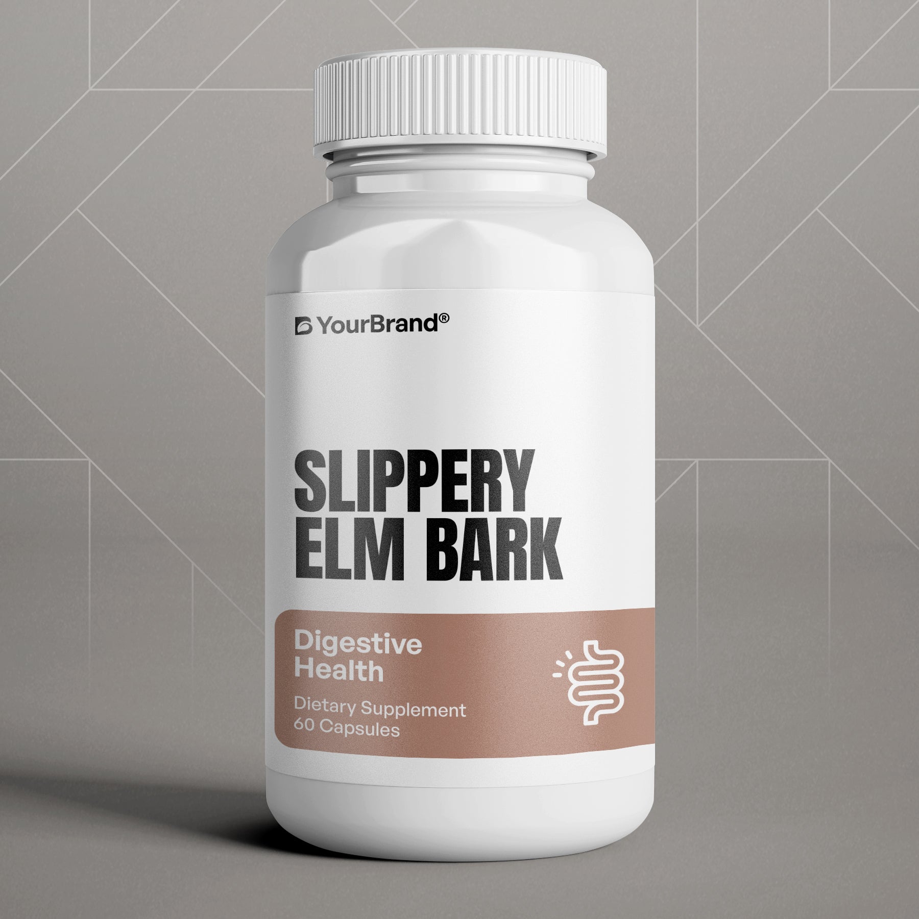Slippery Elm Bark Supplement to support digestive health with soothing properties.