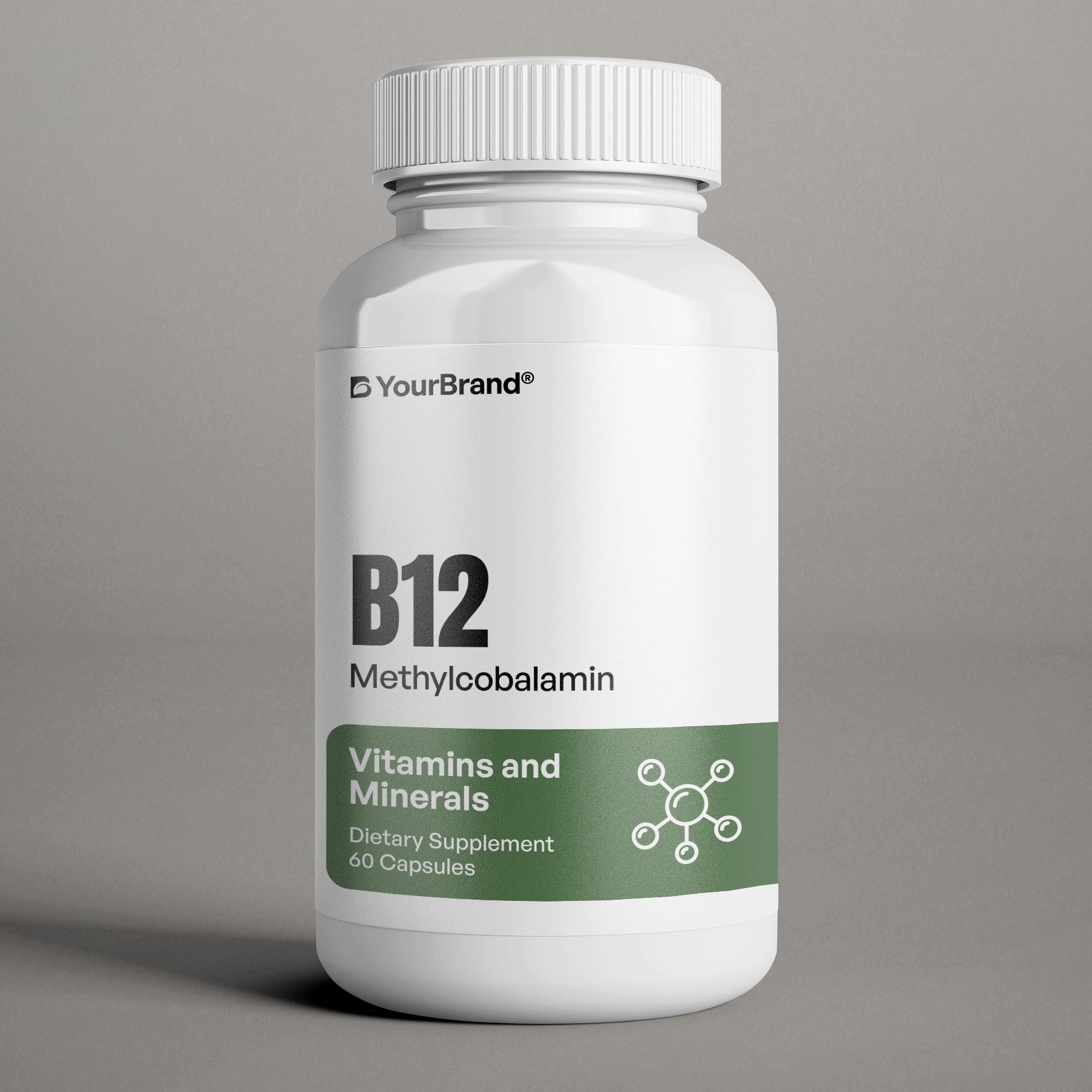 Private Label Vitamin B12 (Methylcobalamin) for energy, brain, and nervous system support