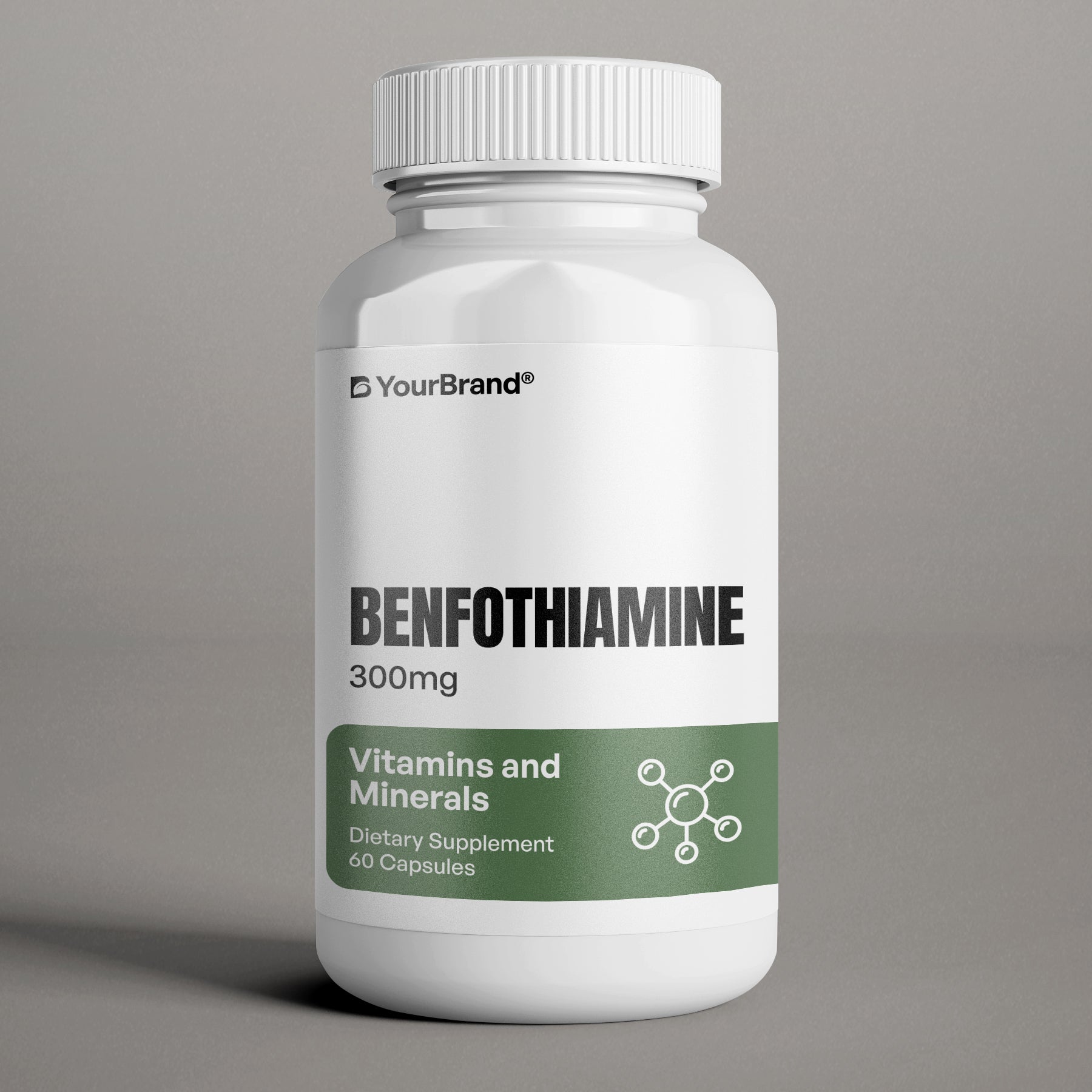 Private Label Benfotiamine 300mg for nerve health and superior B1 bioavailability
