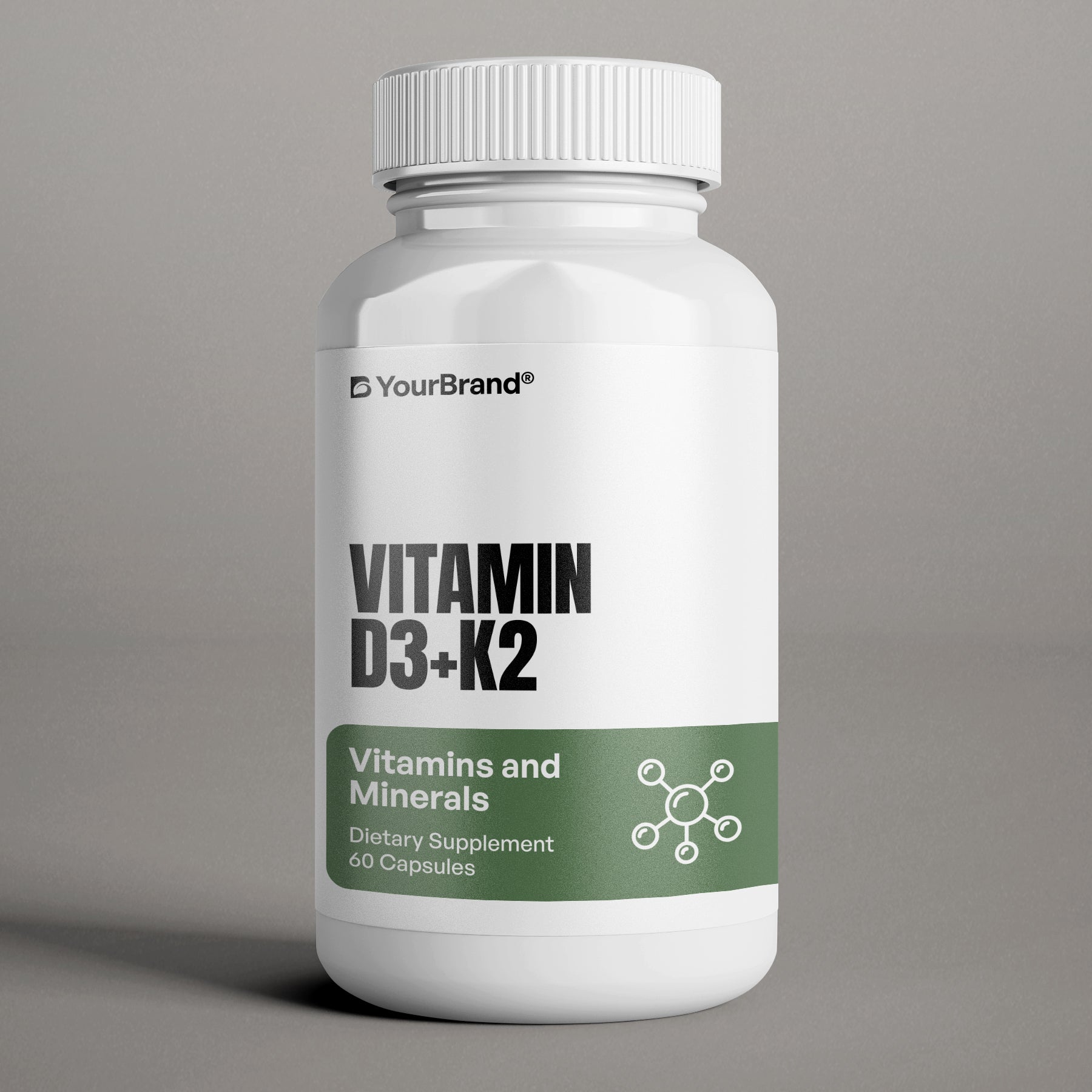 Private Label Vitamin D3 + K2 for bone strength, heart health, and calcium support