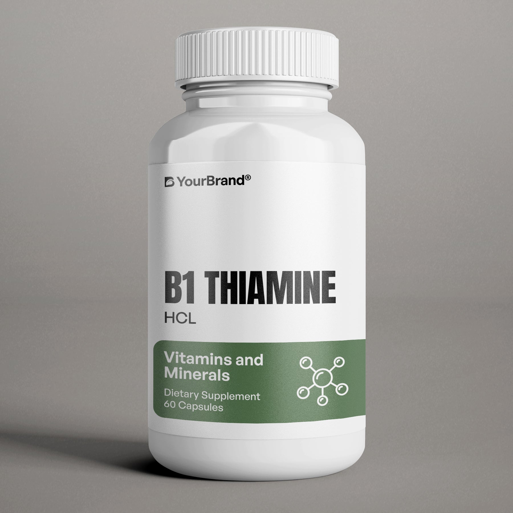 Vitamin B1 (Thiamine HCL) Supplement to support energy, nerve health, and cellular function.