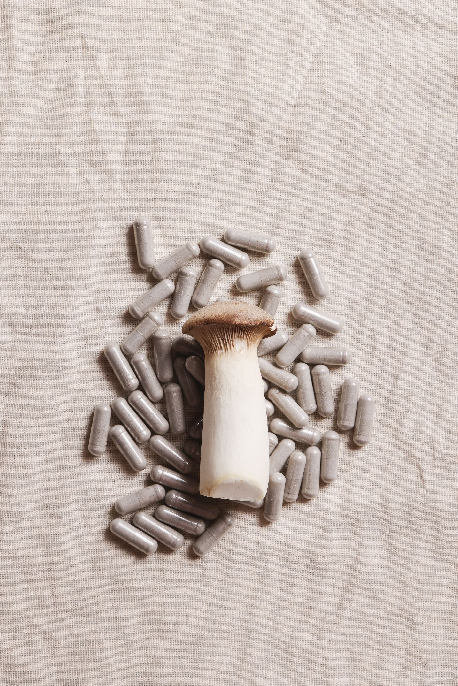 mushroon on top of many pills
